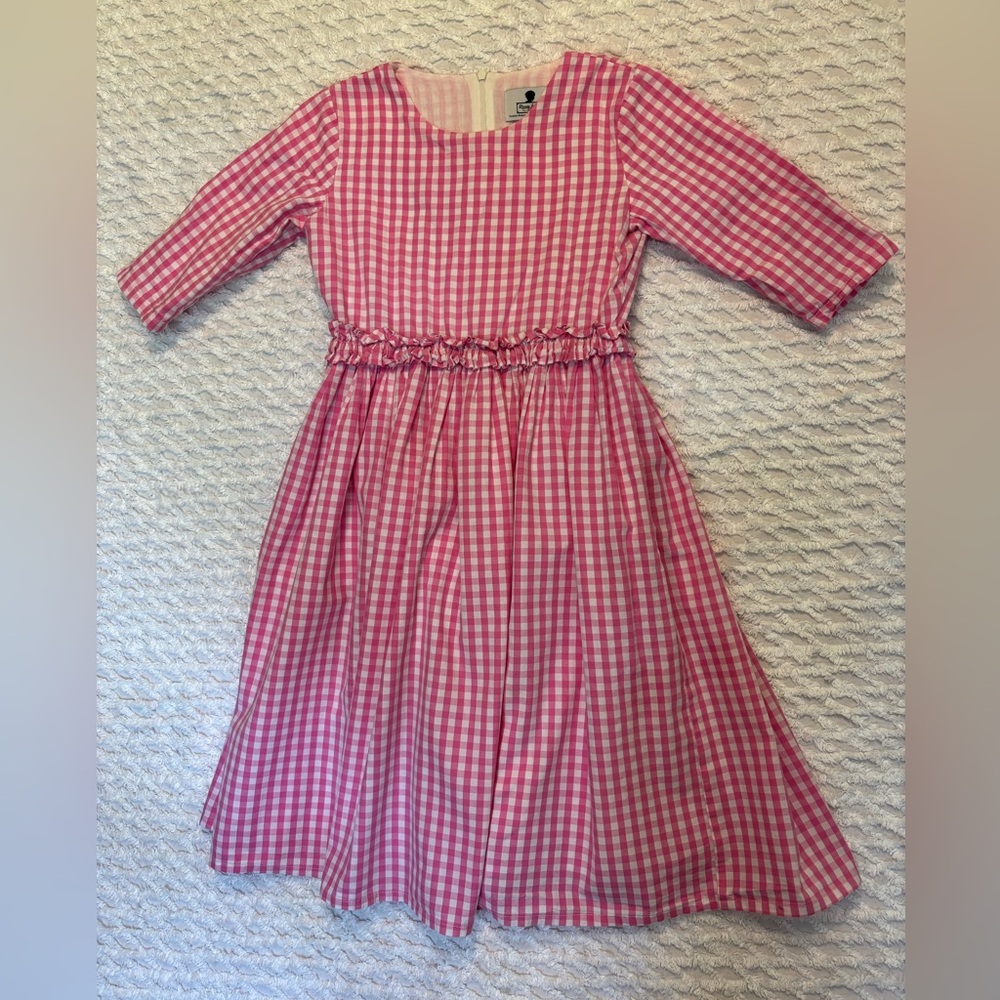 Dainty Jewells Pink Gingham Kids Dress Girls Size XL